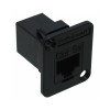 Switchcraft EHRJ45P5E - EH Series RJ45 CAT5e Feedthru, Unshielded, Plastic Housing - Black