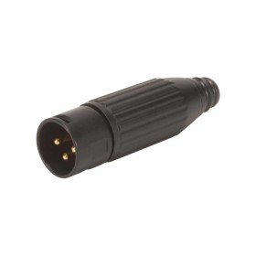Switchcraft AAA3MBAUZ - 3 Pin XLR Male Cable Mount, Gold Pins / Black Metal