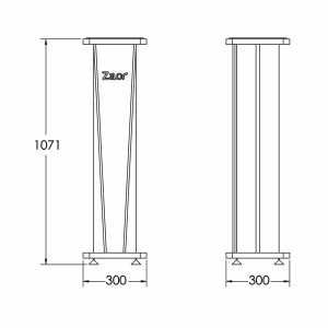 Zaor Miza V-Stand 42 (coppia) - Black