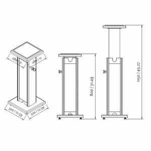 Zaor Monitor Stand - Oak/Black