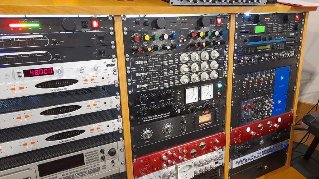 Outboard rack in the Tube Studio